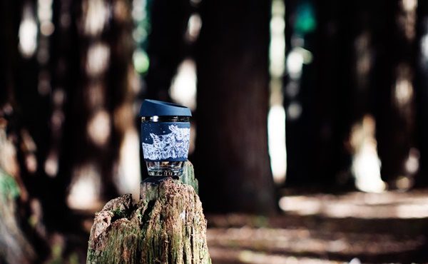 Glass reusable coffee cup