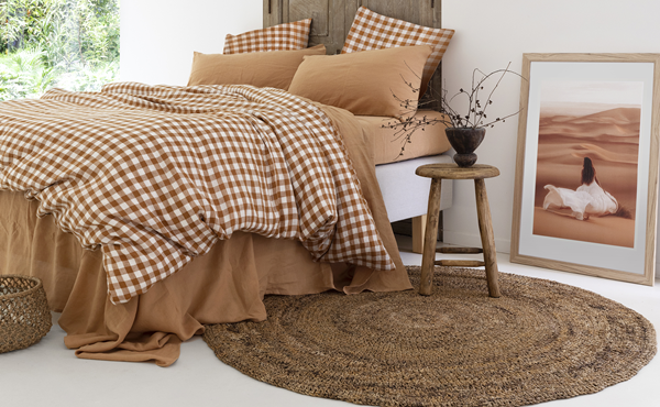 Sustainable linen bedding range