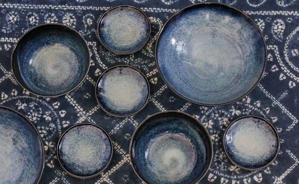 Deep blue Subaru ceramics