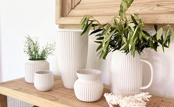 Flax ceramics for the home