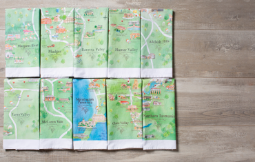 New wine maps and aprons from Palatable Tea Towels